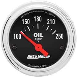 AutoMeter Analog Oil Temp Gauge 100-250 Deg. 2542