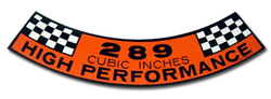 289 High Performance Decal